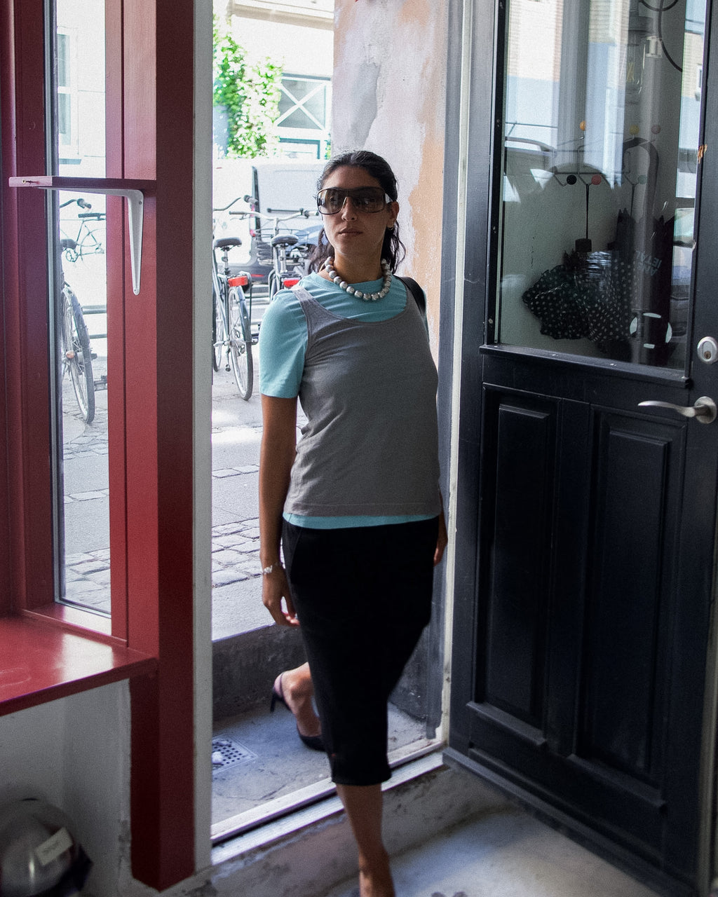 BLUE LAYERED T-SHIRT