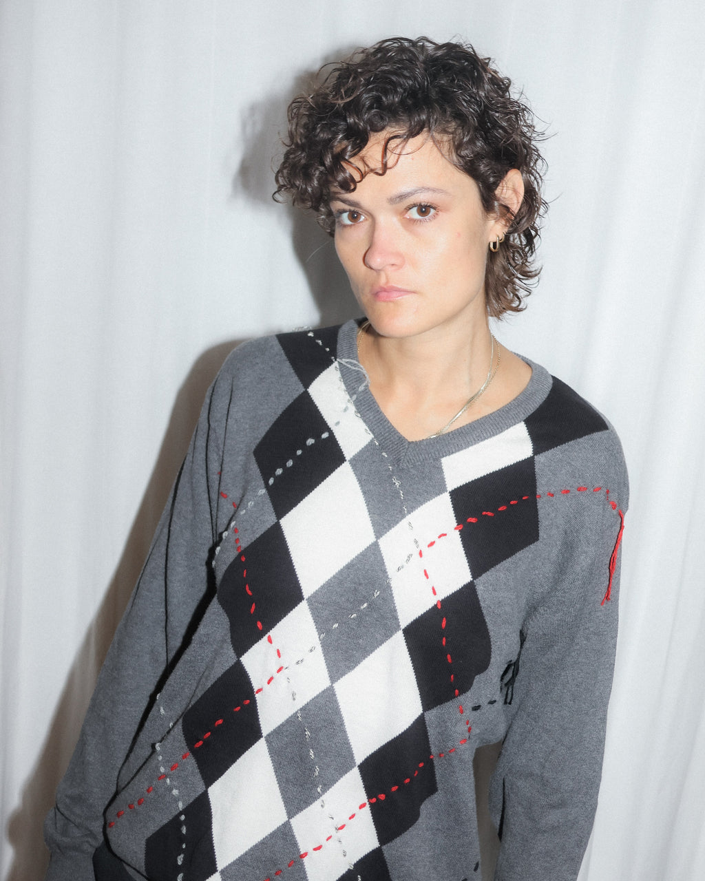 Grey argyle knit by RE;INCARNATED – image 3 of 4