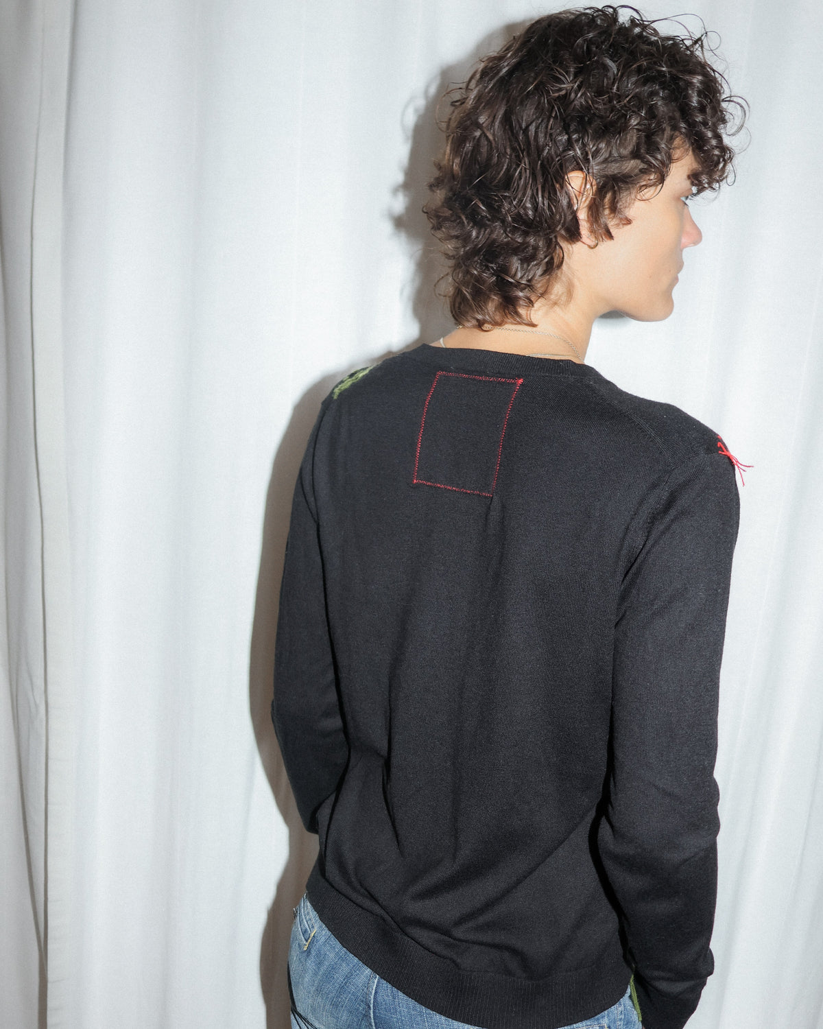 Black embroidery cardigan by RE;INCARNATED – image 4 of 5