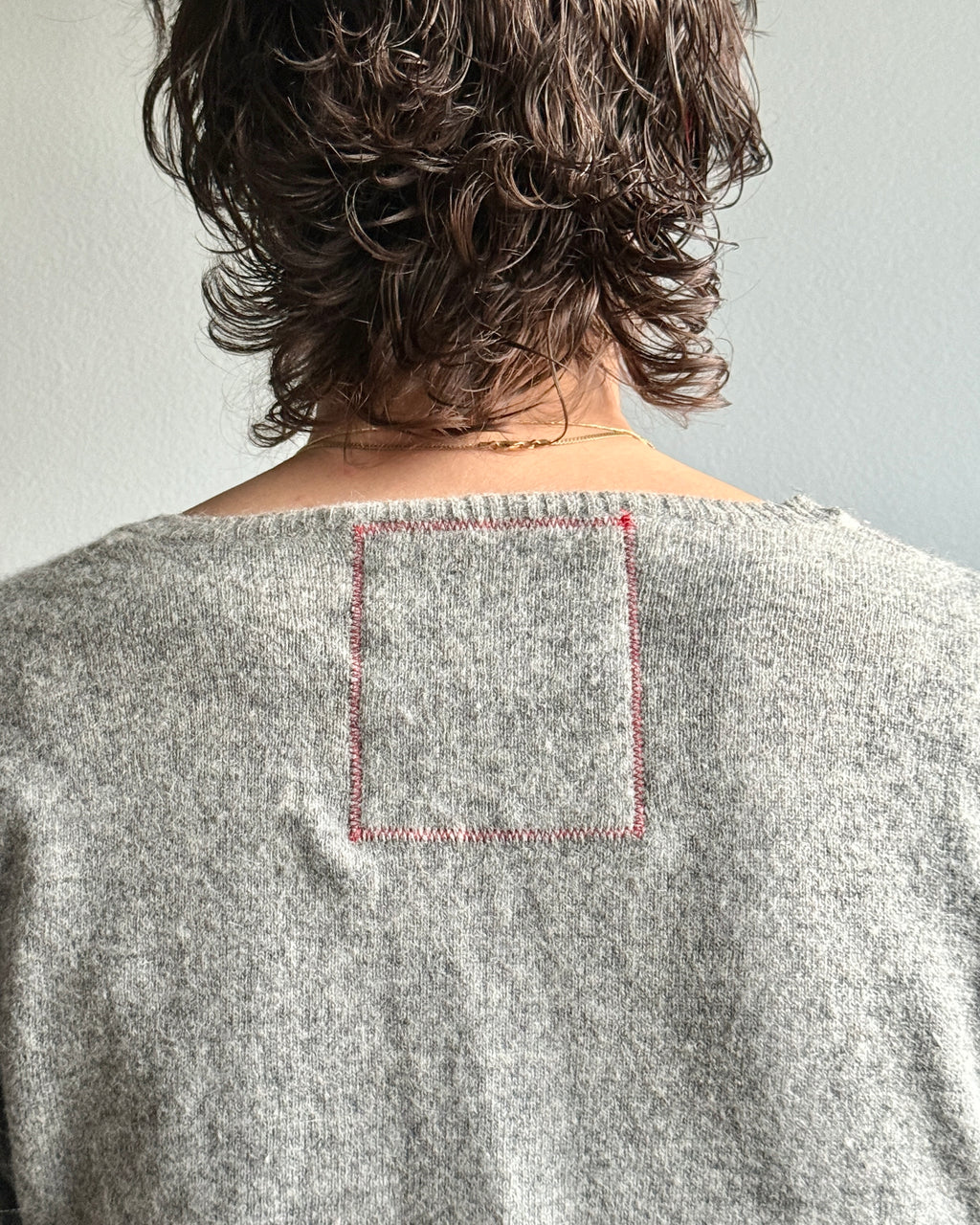 GREY ARGYLE KNIT – SIZE M