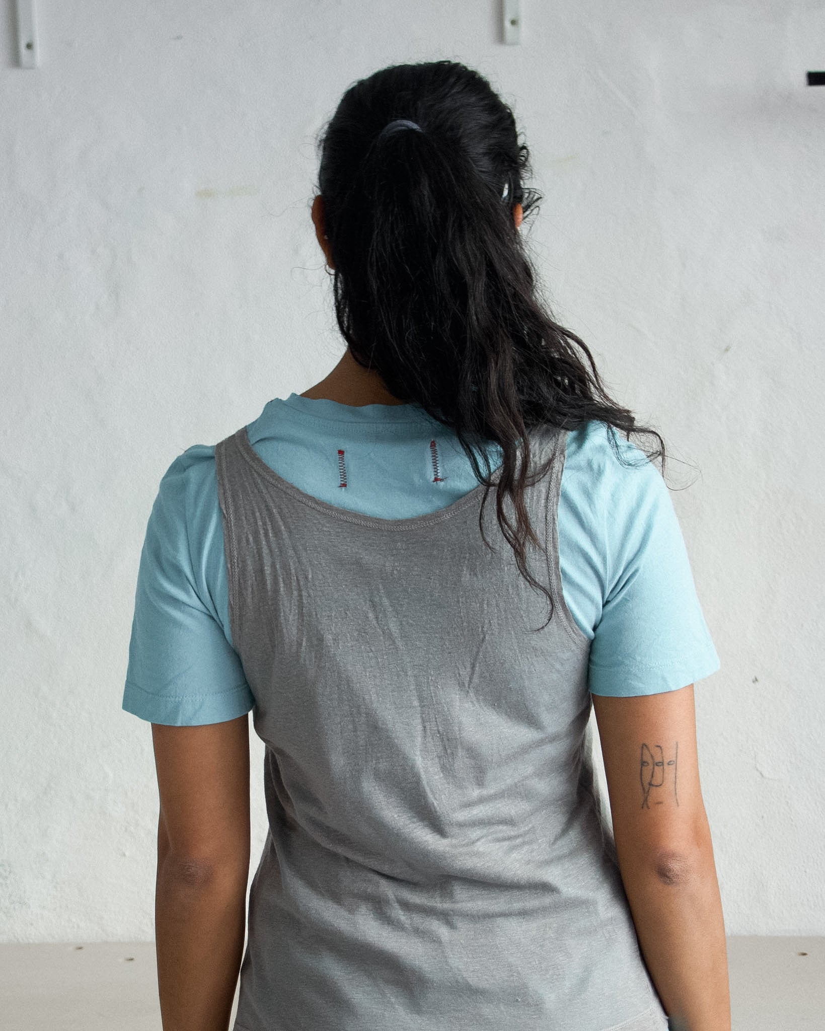 BLUE LAYERED T-SHIRT
