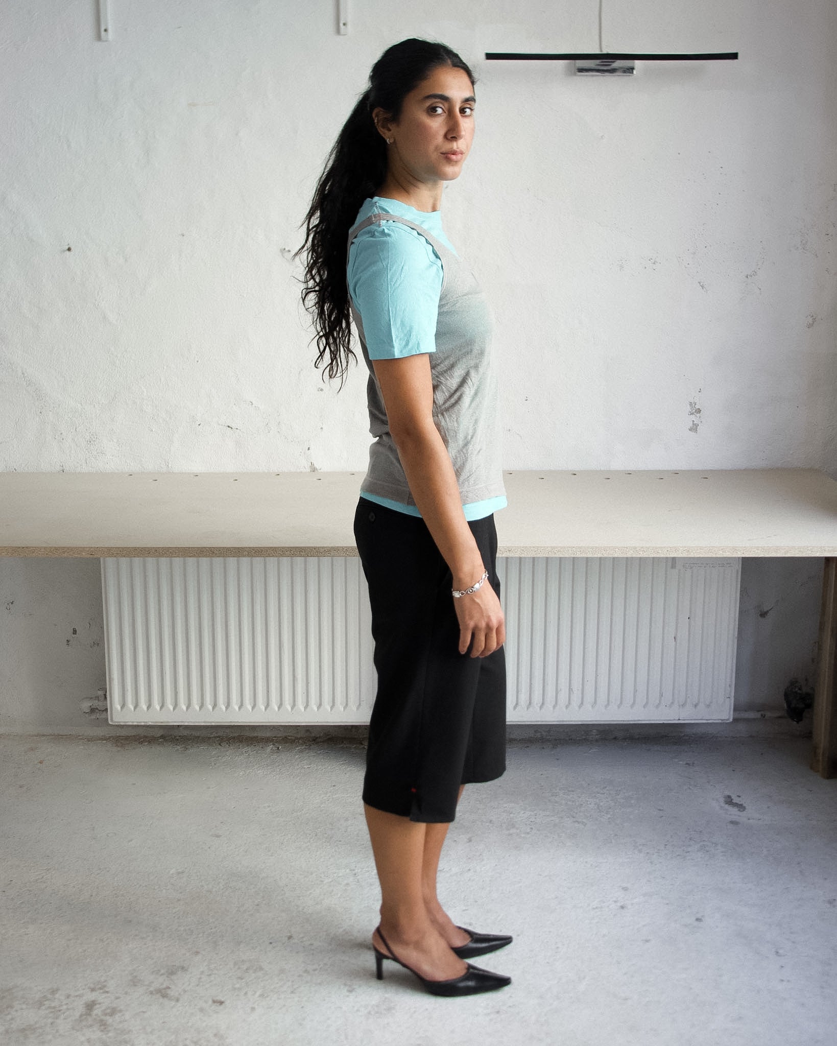 BLUE LAYERED T-SHIRT