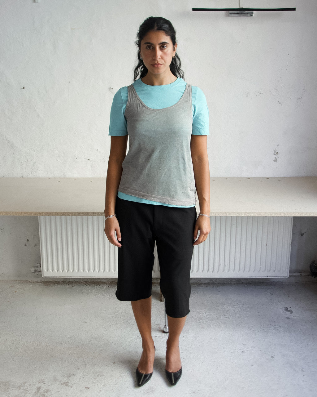BLUE LAYERED T-SHIRT