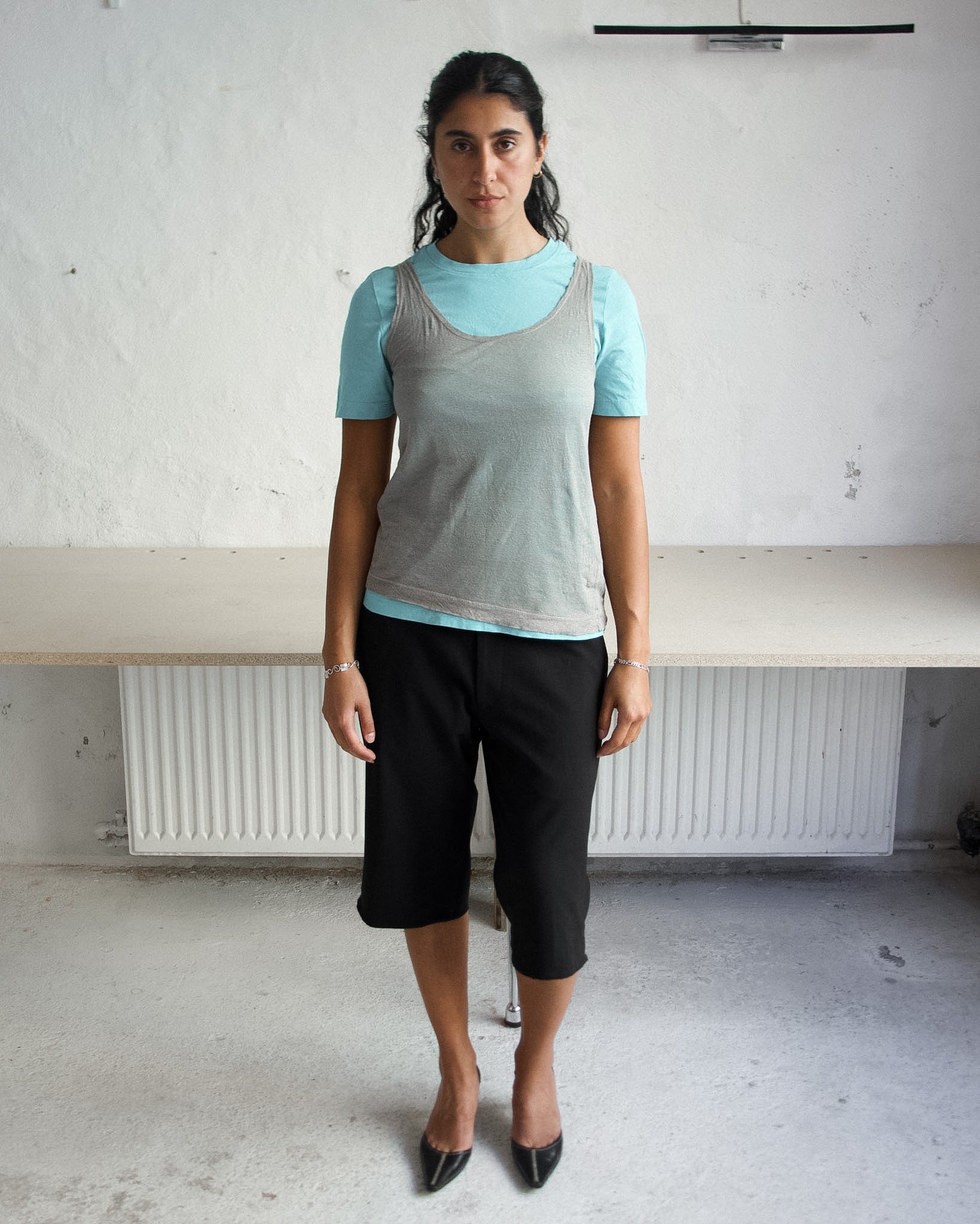 BLUE LAYERED T-SHIRT