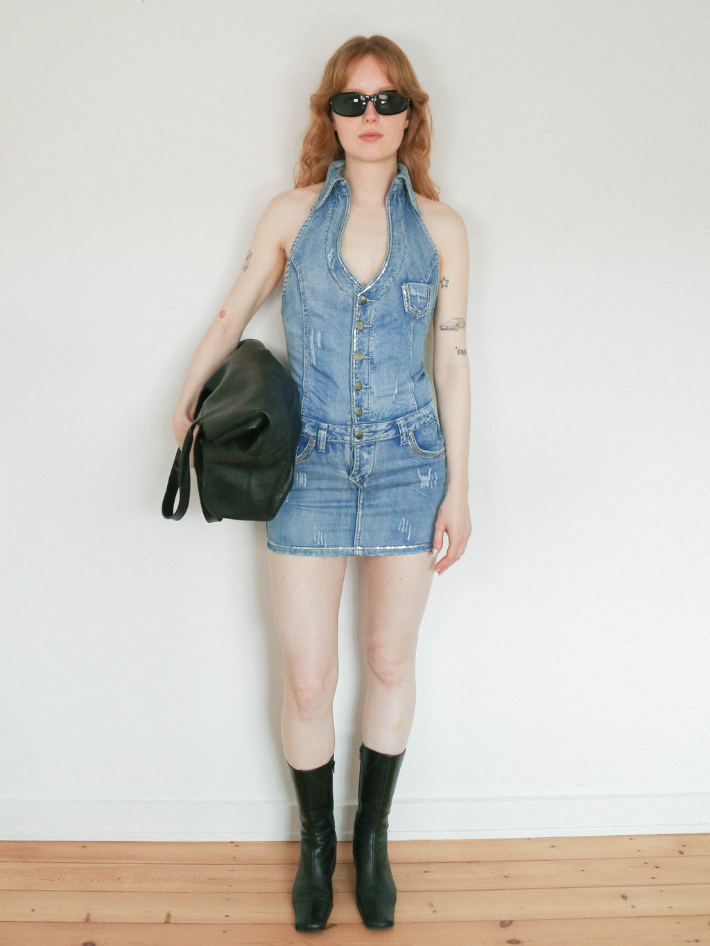DENIM MINI DRESS
