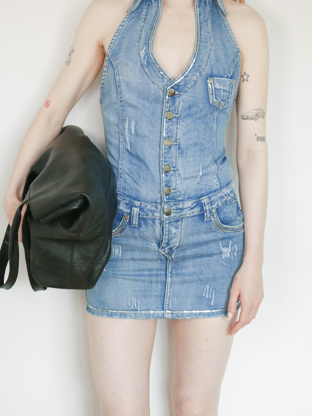 DENIM MINI DRESS