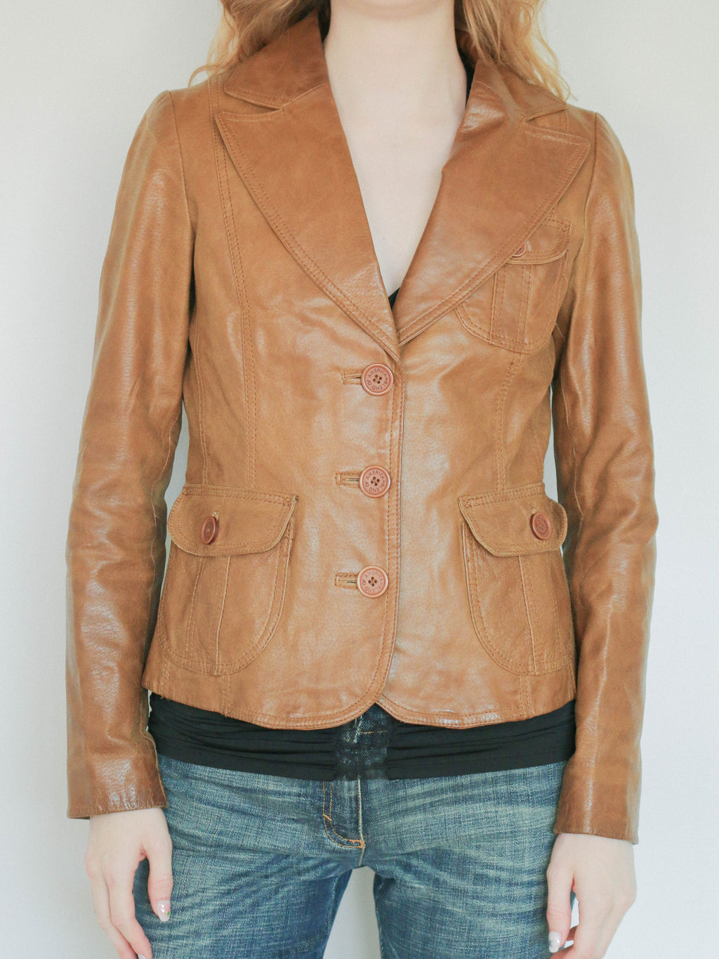 LEATHER BLAZER