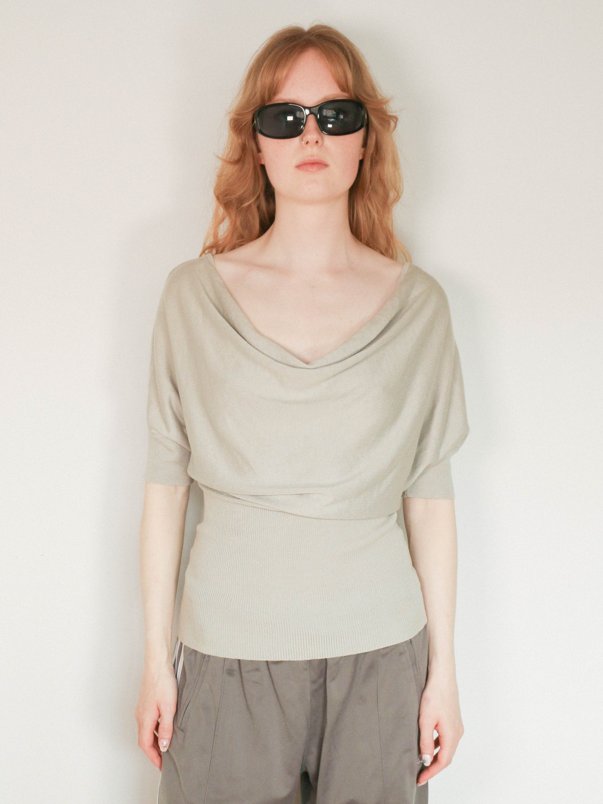 COWL NECK TOP