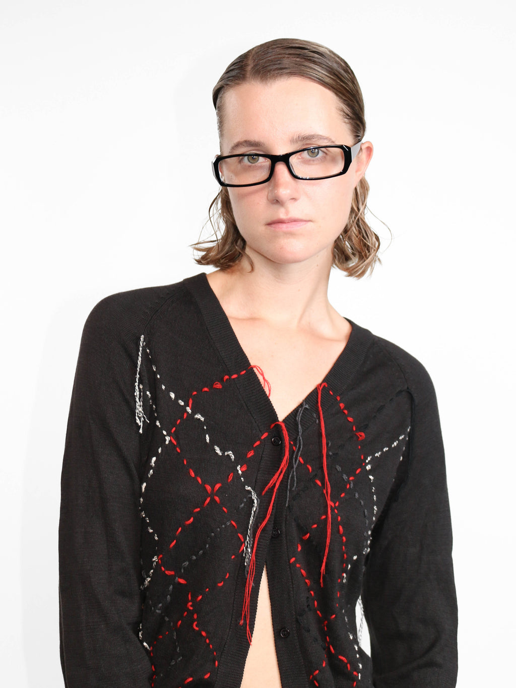BLACK KNIT CARDIGAN